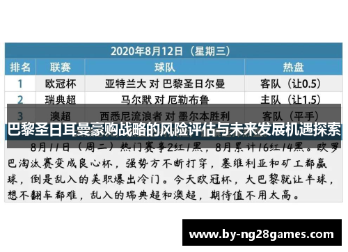 巴黎圣日耳曼豪购战略的风险评估与未来发展机遇探索